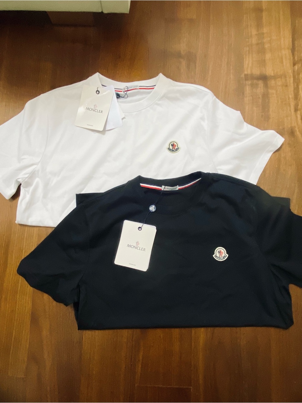 Moncler Men Short Sleeve Tee - White & Black